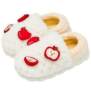 洁丽雅月子鞋女士冬季2025新款孕妇产妇防滑包跟加绒棉拖鞋女外穿