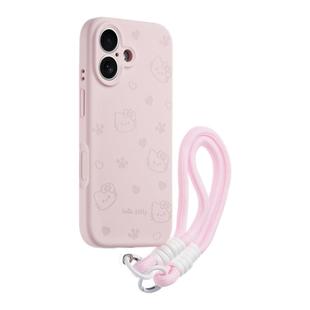 粉色液态猫爪KT带挂绳适用苹果17手机壳新款iphone17套苹果17promax全包苹果16防摔苹果15pro硅胶14pro外壳13