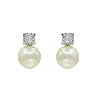 「戴妃合集」简约施家珍珠耳环蚊香盘耳夹女无耳洞气质款耳钉耳饰