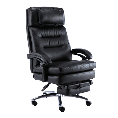 习格真皮老板椅电脑椅办公室可躺椅子人体工学座椅舒适久坐办公椅