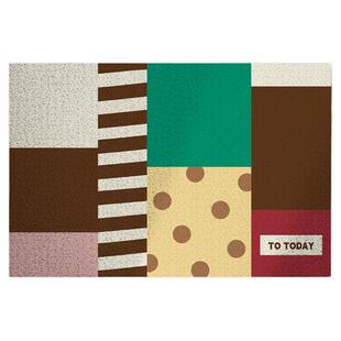 孟菲斯拼布入户地垫丝圈防滑耐脏脚垫进门玄关门口除尘地毯可裁剪