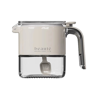 家用厨房玻璃按压弹盖调味瓶罐