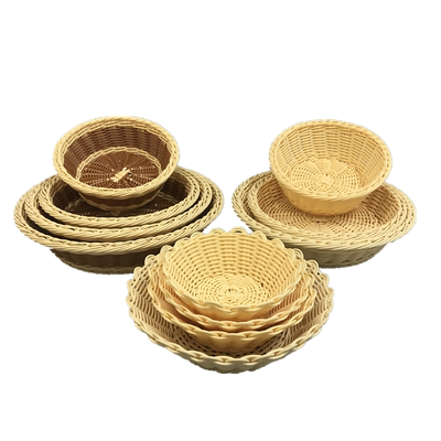 水果篮仿藤编织面包筐收纳筐客厅