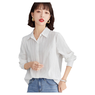 初影温柔系内搭上衣2026春装新款白衬衫女长袖法式别致纯棉衬衣