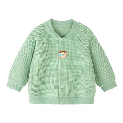 迷你巴拉巴拉100%棉华夫格开衫