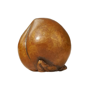 青铜果蔬镇纸镇尺 仿古青铜器毛笔搁文房四宝摆件多功能书法用品