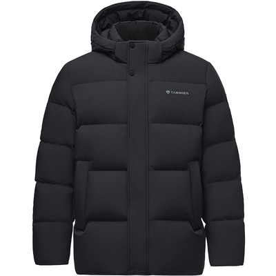 坦博尔加厚羽绒服男连帽休闲