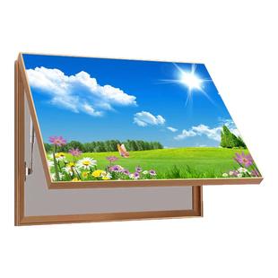 电表箱装饰画现代简约配电箱遮挡箱画轻奢铝合金免打孔开关盒挂画