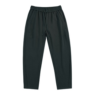 黑劲大码男士菱形裆加绒美式长裤冬季胖子加肥加大显瘦保暖直筒裤