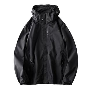 鸟家冲锋衣外套男春秋新款户外防水风衣外贸男装男士防风运动夹克