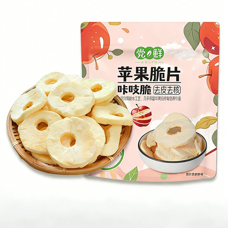 苹果干无添加厚切苹果脆片可泡水果脯低脂健康休闲办公室小零食