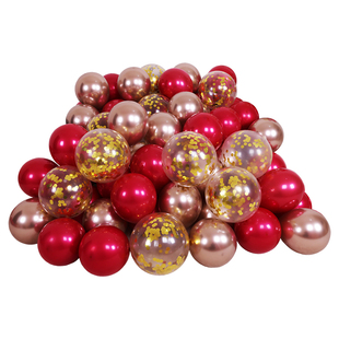 宝石红色结婚网红婚房气球求婚创意婚礼婚庆场景布置装饰用品新年