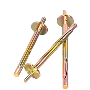 彩锌插片壁虎膨胀螺丝敲击式膨胀钉水泥墙快速打入式膨胀螺栓6mm