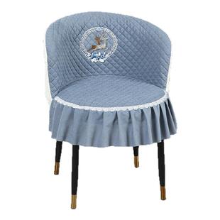 弧形椅子套罩新款半圆形座椅套高级感靠背一体接待洽谈凳子罩套D1