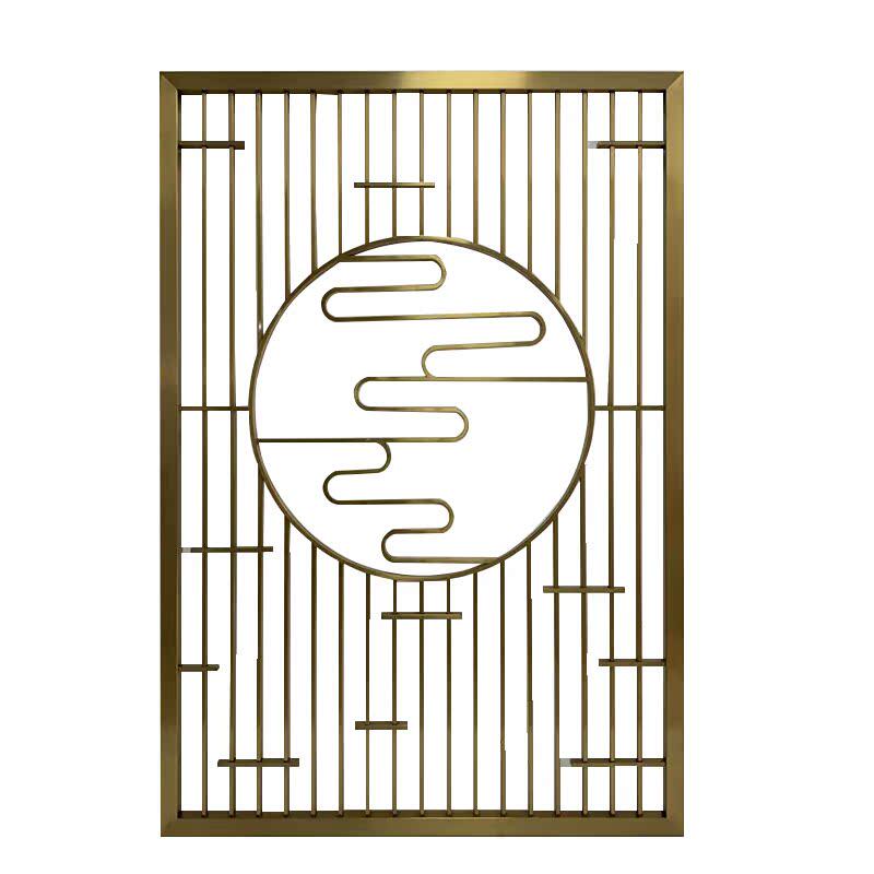 复古轻奢不锈钢隔断玄关金属屏风不锈钢制品
