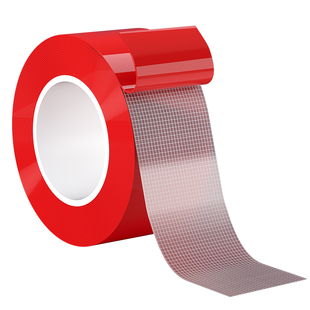 网格双面胶高粘度贴墙强力固定贴粘地毯春联对联专用不留痕防水无痕墙面耐高温地板地垫拼接布基胶水带免打孔