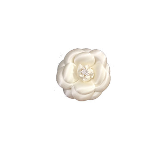 全8cm高端加厚真丝多种材料定型山茶花小香花饰品底加胸针发夹扣