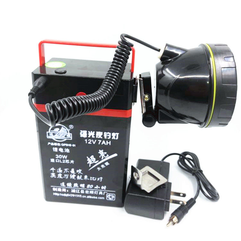 鸿顺12v20ah锂电池蓝光led夜钓灯