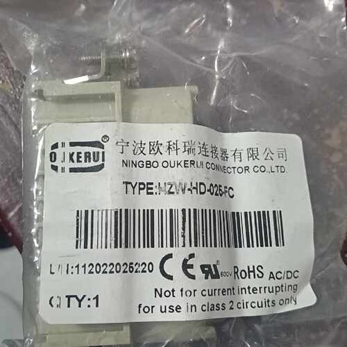 宁波欧科瑞连接器，HZW-HD-025-FC，全新未拆封，库