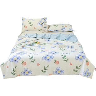 a类母婴级夏凉被可机洗2025新款单人双人夏被四件套空调被子夏季