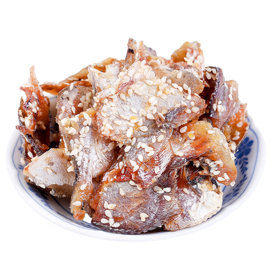 酥香芝麻白鲳鱼干，海鲜休闲零食