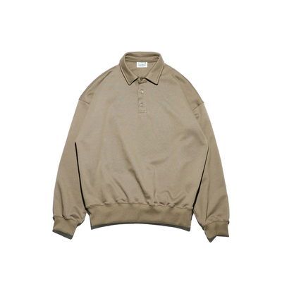 BPCALL 26SS M有领卫衣POLO美式复古宽短cleanfit通勤老钱简约