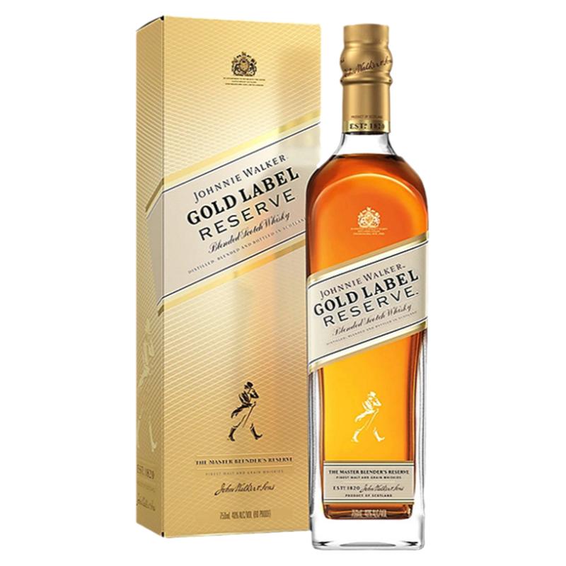 尊尼获加 Johnnie Walker调和威士忌洋酒 经典金方 金牌750ML无盒