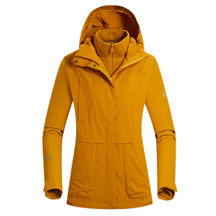 [胡杨林]诺诗兰三合一冲锋衣男女防风外套徒步可拆内胆进藏登山服