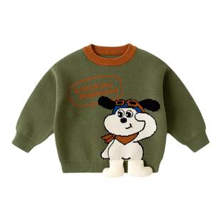 【不易起球】宝宝毛衣冬季儿童针织衫立体卡通秋冬男童冬款上衣潮