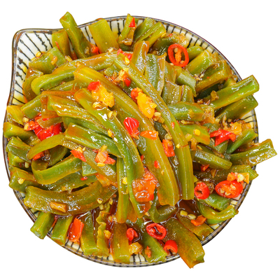 剁椒贡菜麻辣鲜香爽脆可口下饭香