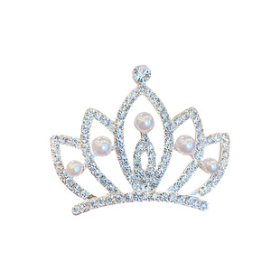 儿童高端皇冠插梳女童小号生日晚会碎发发饰公主宝宝超仙发卡头饰