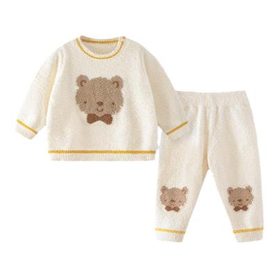 【半边绒】婴儿保暖套装秋冬加绒