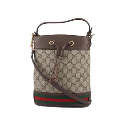 中古9新GUCCI古驰OPHIDIA GG水桶包GG SUPREME二手奢侈品包包