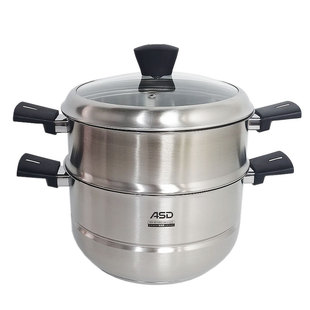 爱仕达多层蒸锅蒸馒头双层304不锈钢汤锅多用锅22/24cm复底加厚