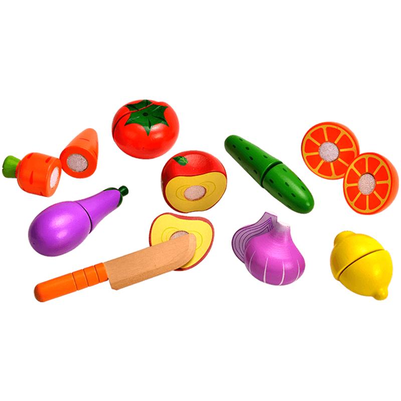 Hape水果切切乐儿童果蔬菜套装厨房木制木质宝宝仿真厨具益智玩具