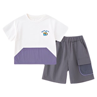 嘟嘟家儿童套装夏季两件套宝宝T恤裤子户外女童短袖短裤男童夏装