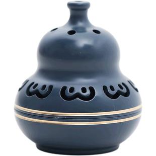 纯铜香炉袖珍迷你葫芦家用室内檀香炉小号香薰炉香插香底座焚香