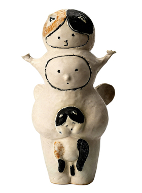 现代简约抽象卡通陶瓷人物摆件