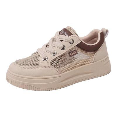 红晴珽网面透气薄款软底板鞋女鞋