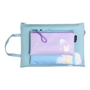 a4文件袋票据儿童文具袋女孩版大容量可爱小学生资料袋a5学生手提袋拎书袋男童试卷证件证书车载票据收纳便携