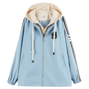 初中生休闲运动套装女高中学生少女春装短外套2026年新款韩版时尚