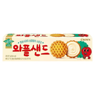 韩国进口CROWN夹心华夫饼干