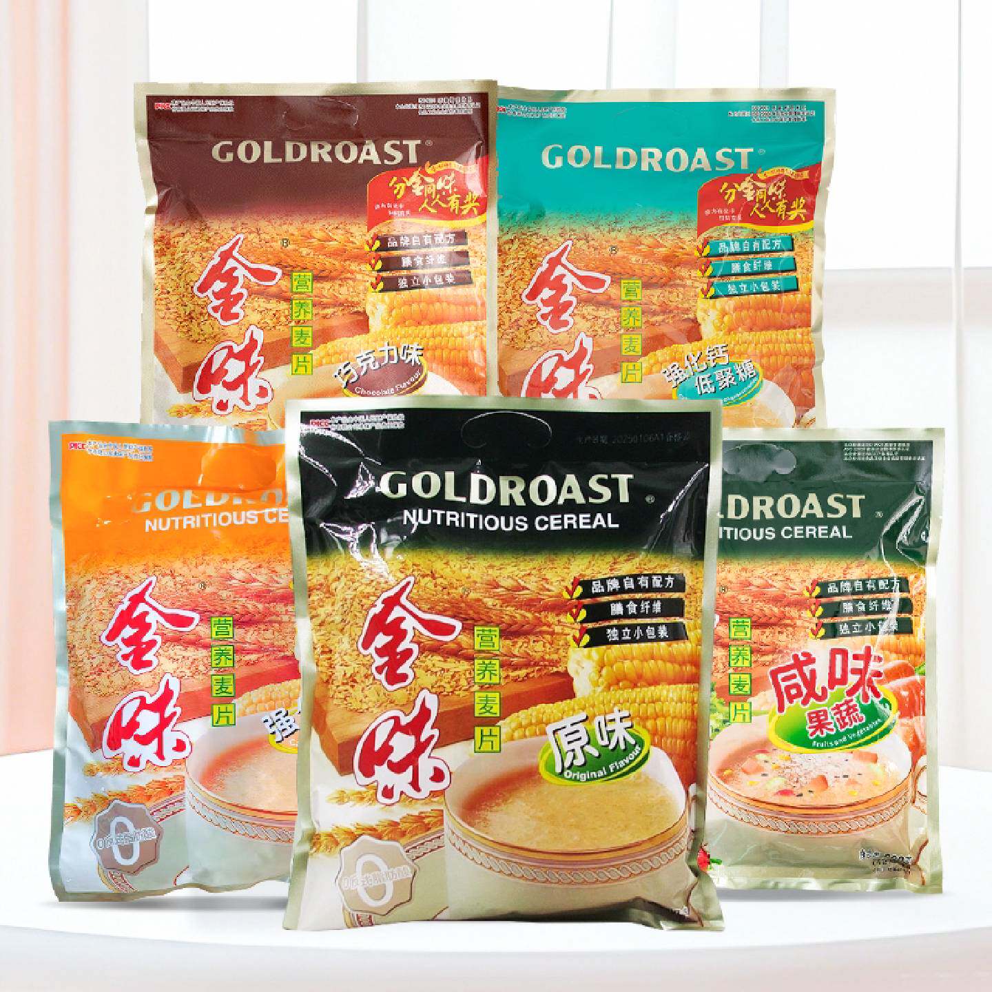 金味营养麦片原味600g袋装即食营养燕麦冲饮早餐速食懒人代餐包邮