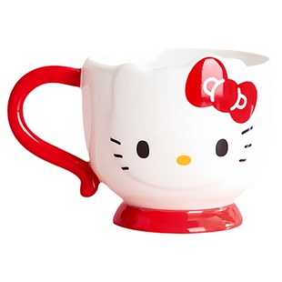 三丽鸥helloKitty正版联名陶瓷水杯子咖啡杯高颜值可爱马克杯kt猫