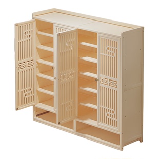 鞋柜家用门口收纳柜一体靠墙简易鞋架入户门多层透气带门出租屋用