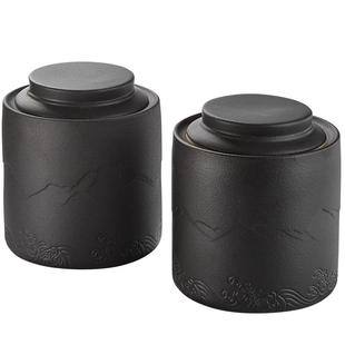 陶瓷茶叶罐普洱茶罐密封罐家用半斤装茶叶储存罐定制防潮罐礼盒装