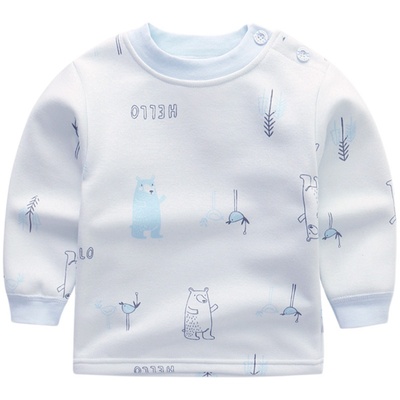 婴儿宝宝秋衣儿童加绒内穿男童