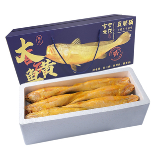 舟山大黄鱼海鲜礼盒装大礼包深海新鲜冷冻特大野生黄花鱼春节年货