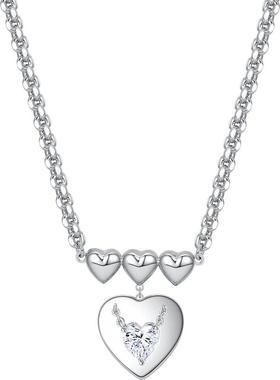 项链耳钉女高级感新款爱心配饰