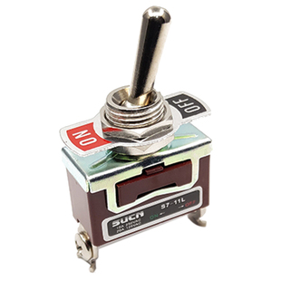 出口级钮子开关2档2脚金属摇杆拨动手柄开关12mm 苏上SUCN S12-11